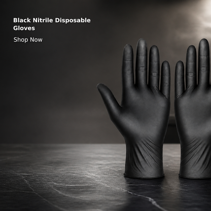 Black Nitrile Disposable Gloves