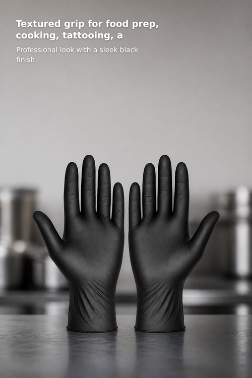 Black Nitrile Disposable Gloves